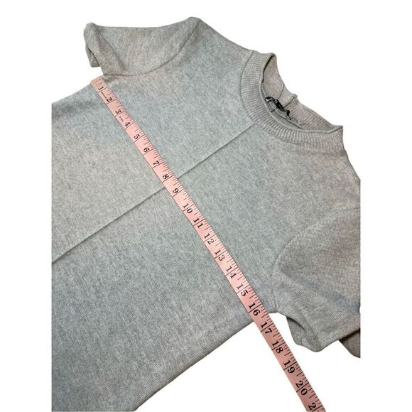 ZARA Short Sleeve Soft Mini Shift Dress In Gray - Picture 11 of 13